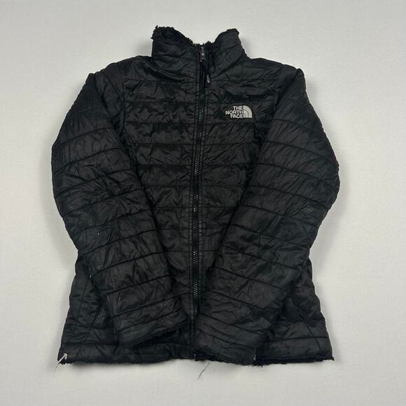 The North Face Black Sherpa Lined Puffer Jacket - Picture 1 of 8